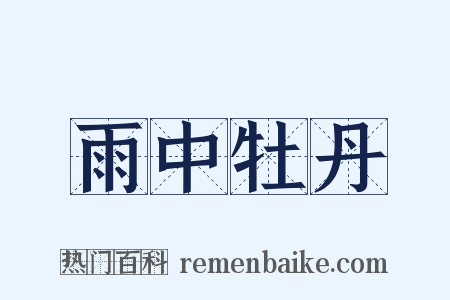 雨中牡丹是什么意思的图片